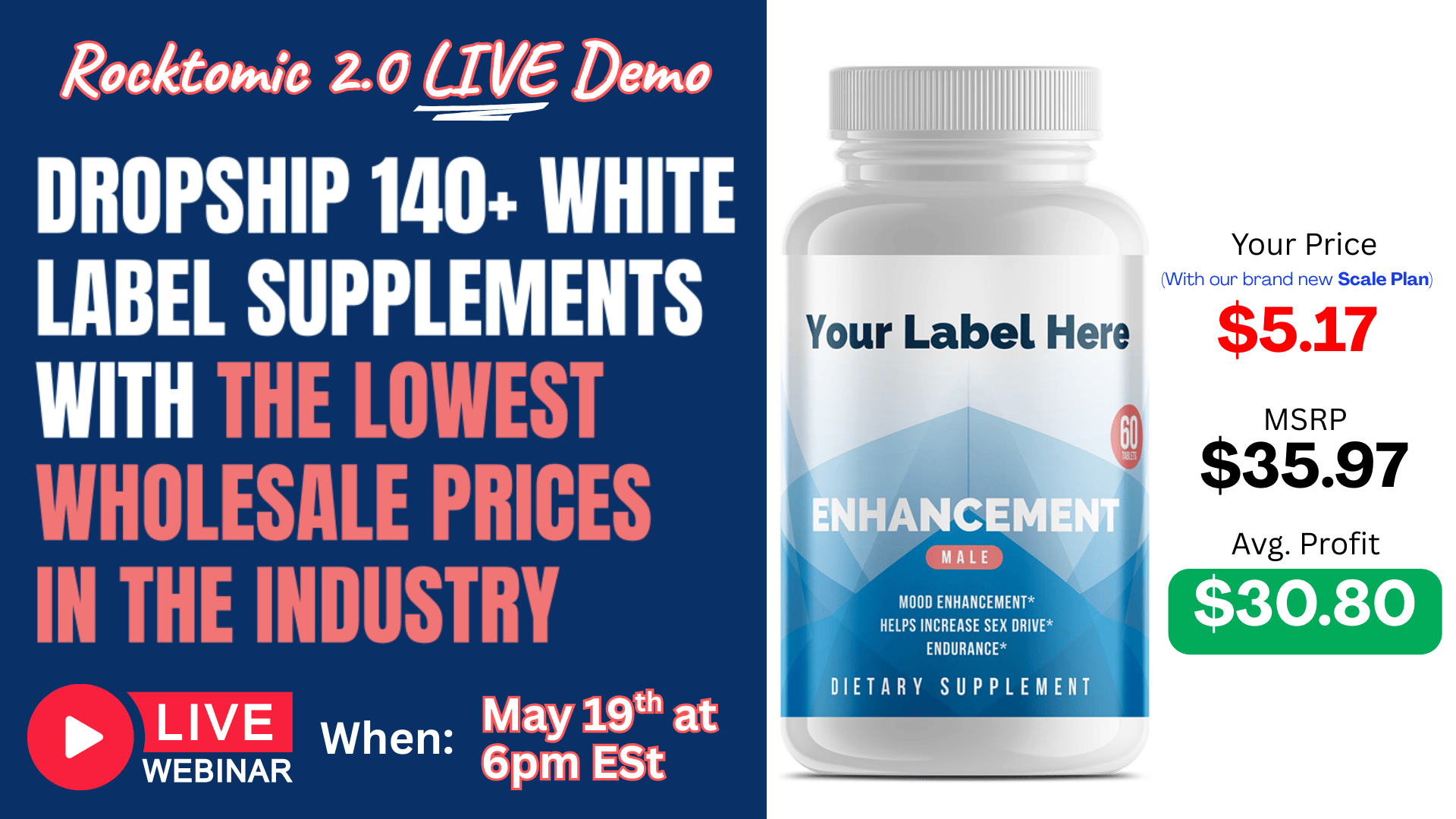 private label supplements and print on demand clothing