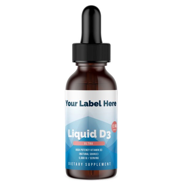 Liquid D3 Ultra 0.43 fl oz — white-label product card