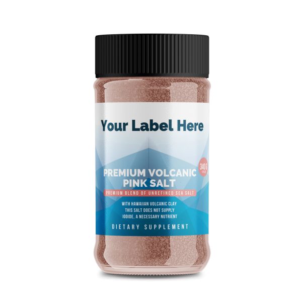 Premium Volcanic Pink Salt 12 oz — white-label product card