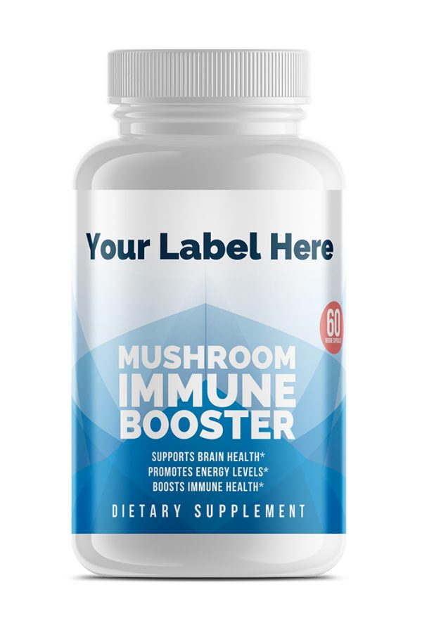 Mushroom Immune Booster Chaga, Cordyceps, Reishi and Lion’s Mane. — white-label product card