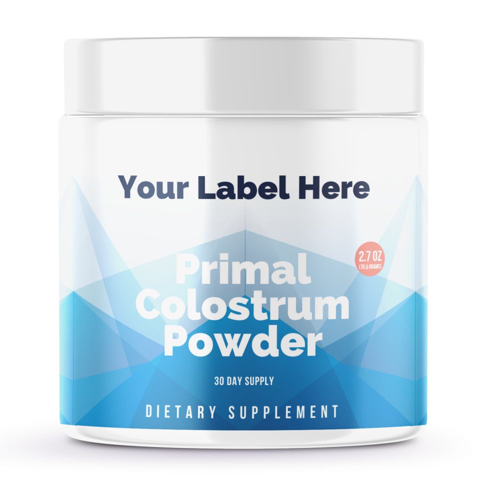 Primal Colostrum Powder 76.5g — white-label product card
