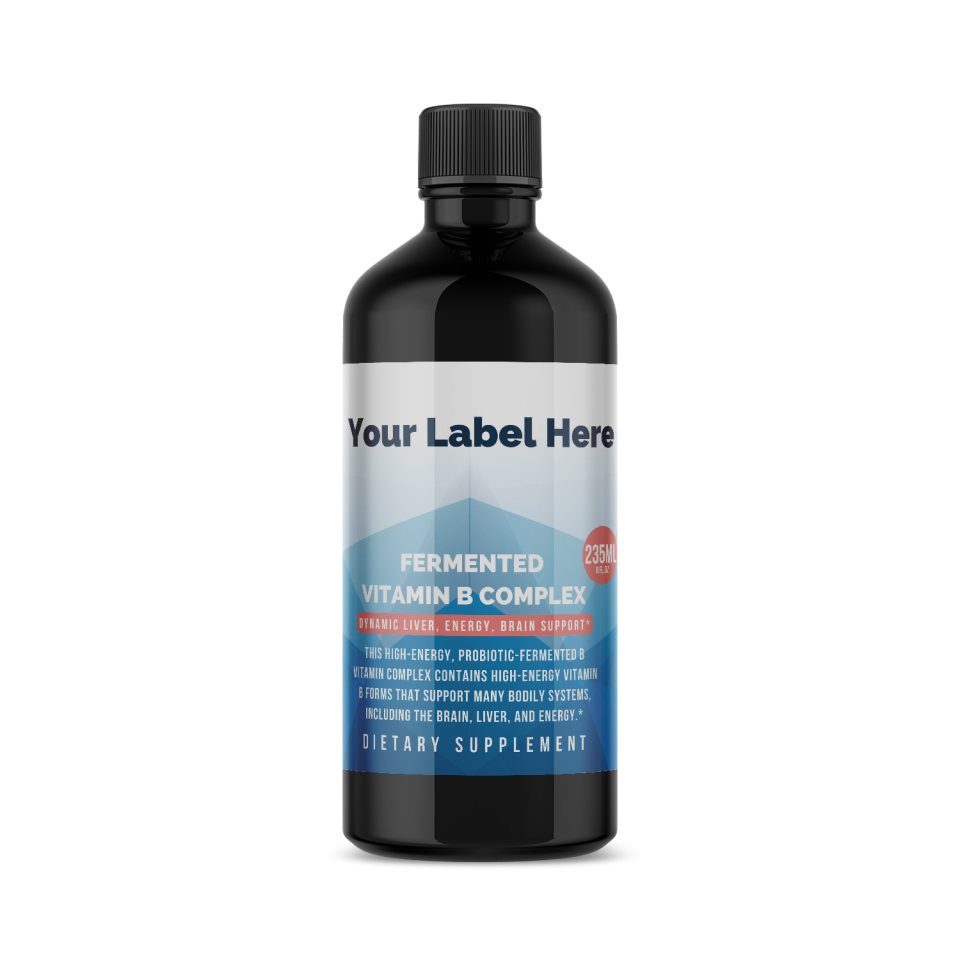 Fermented Vitamin B Complex 8 fl oz — white-label product card