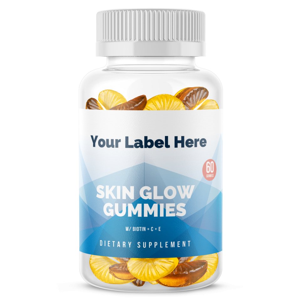 Skin Glow Gummies w/ Biotin + C + E — white-label product card