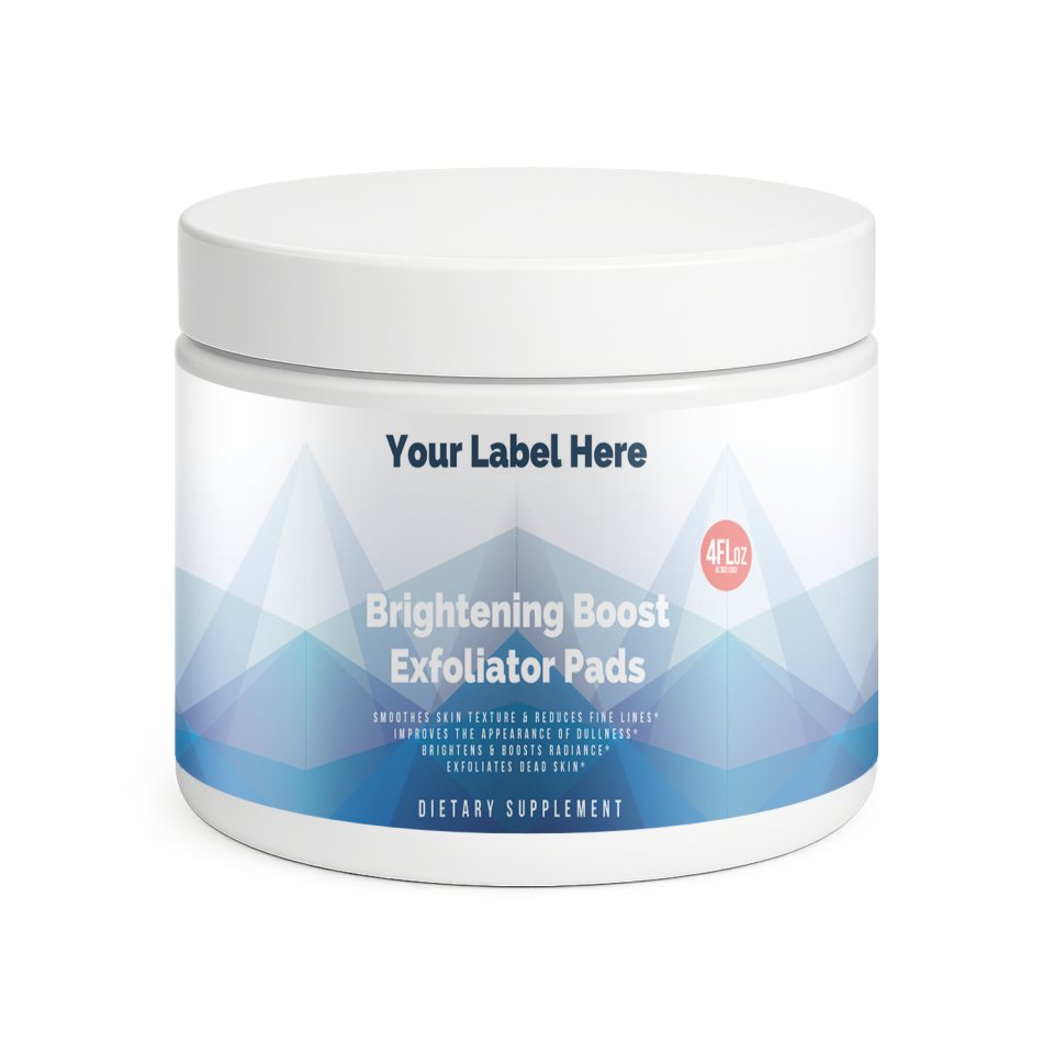 Brightening Boost Exfoliator Pads — white-label product card