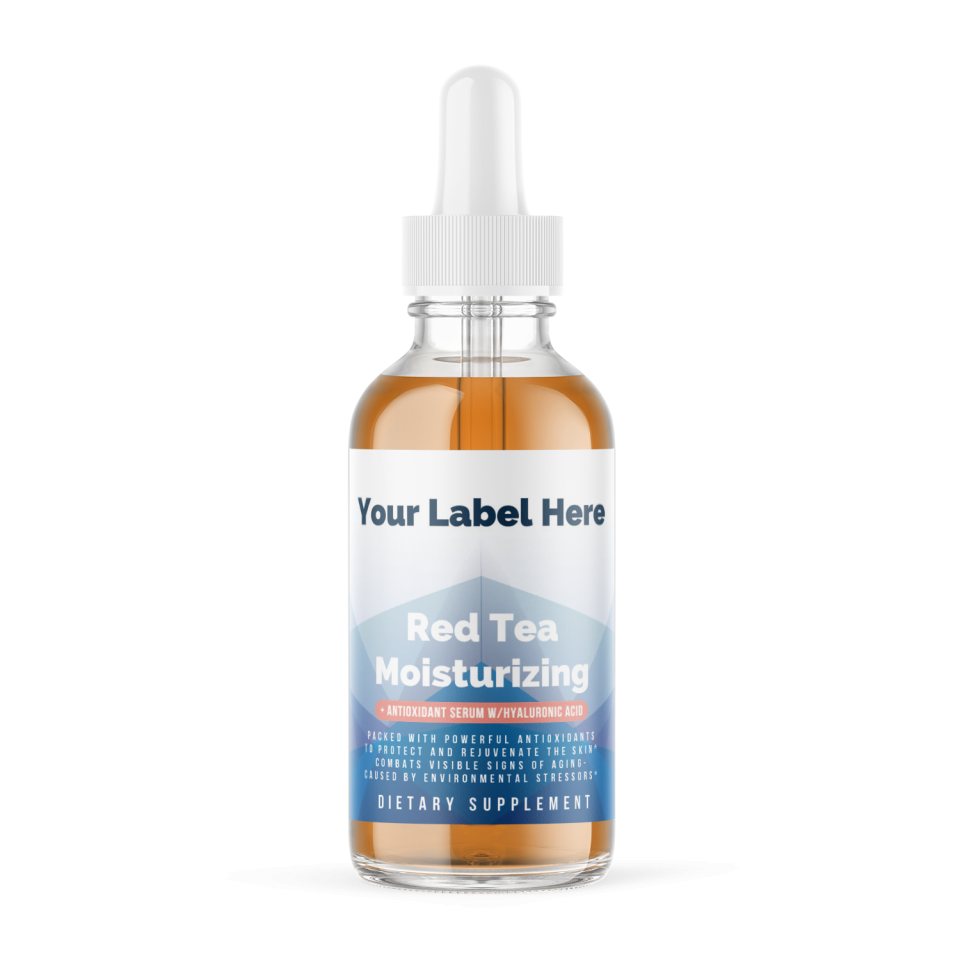 Red Tea Moisturizing + Antioxidant Serum w/Hyaluronic Acid, USA Made — white-label product card